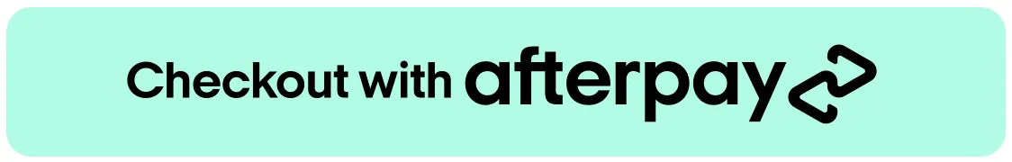 Mint Checkout with Afterpay button with a black wordmark, alt palette