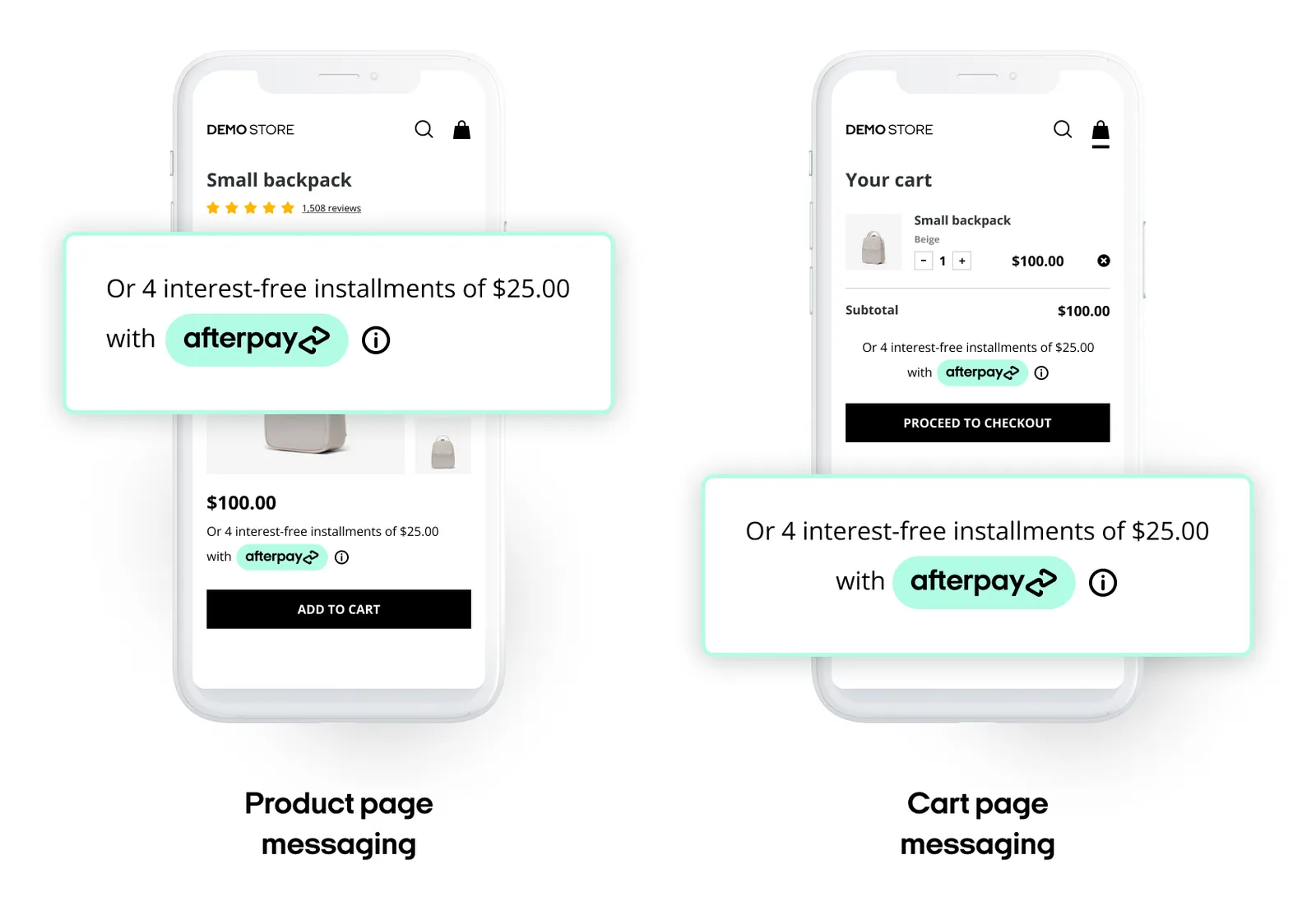Afterpay 信息展示组件