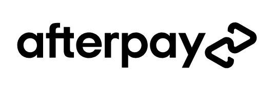 Black Afterpay wordmark on white